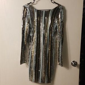 Multi colored sequence party dess